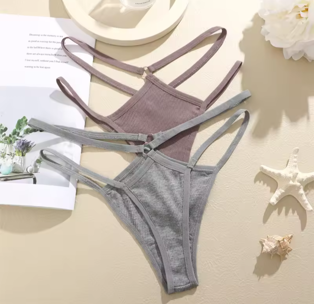 4 Pack Double Belt Thongs
