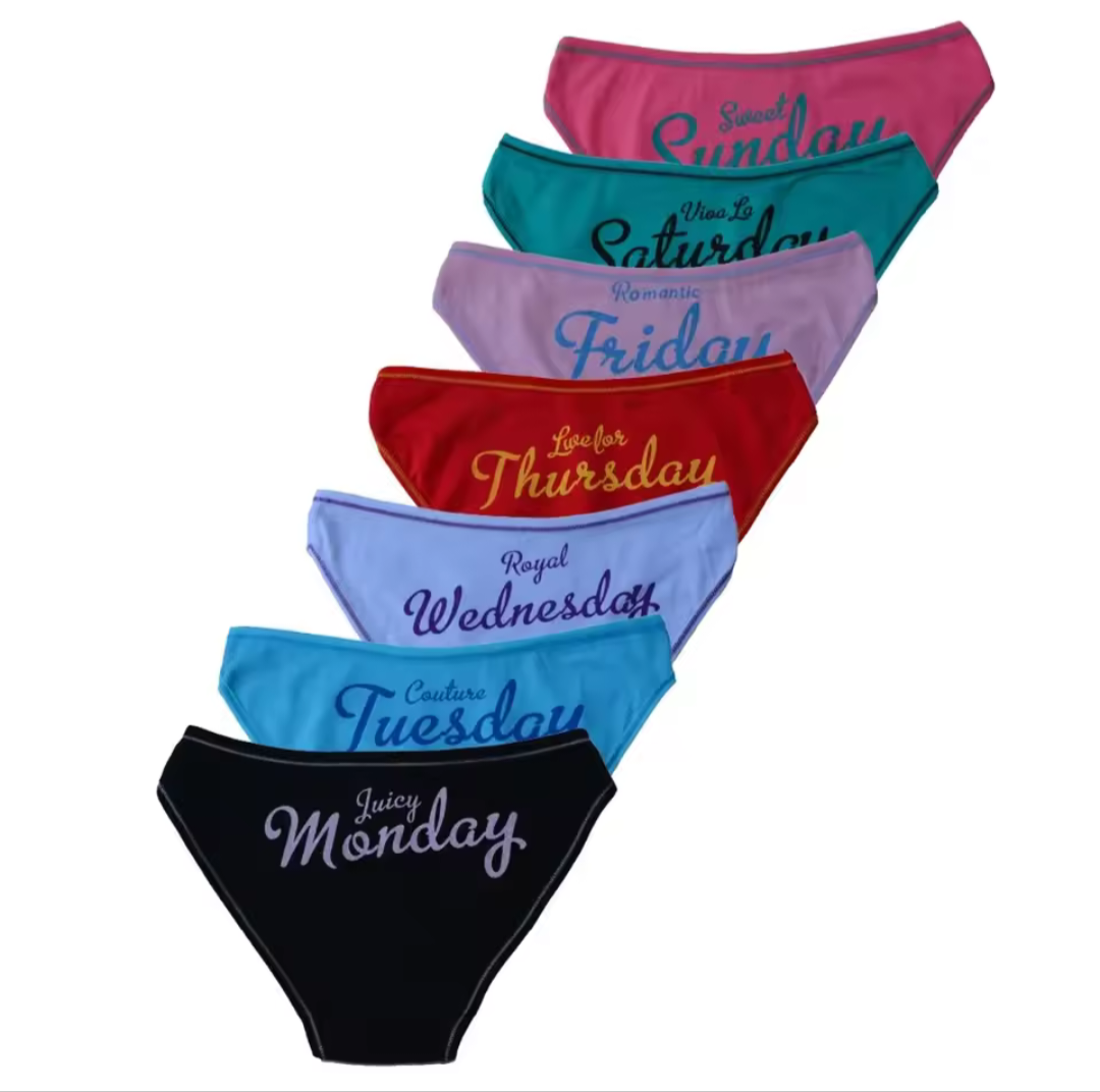 Monday - Sunday Ladies Briefs