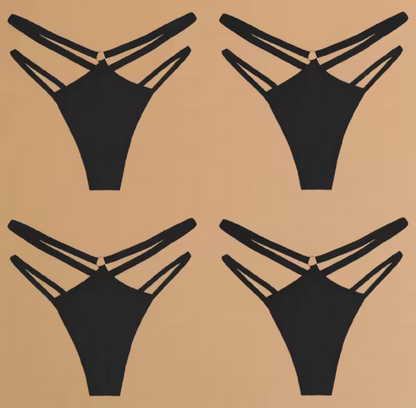 4 Pack Double Belt Thongs