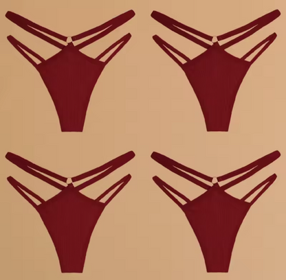 4 Pack Double Belt Thongs