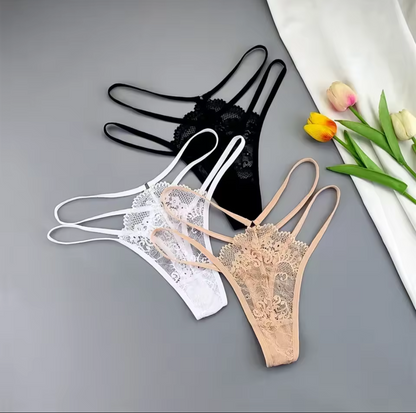 3 pack Lace Double Band Thongs